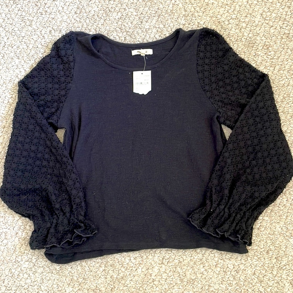 Black long sleeve top